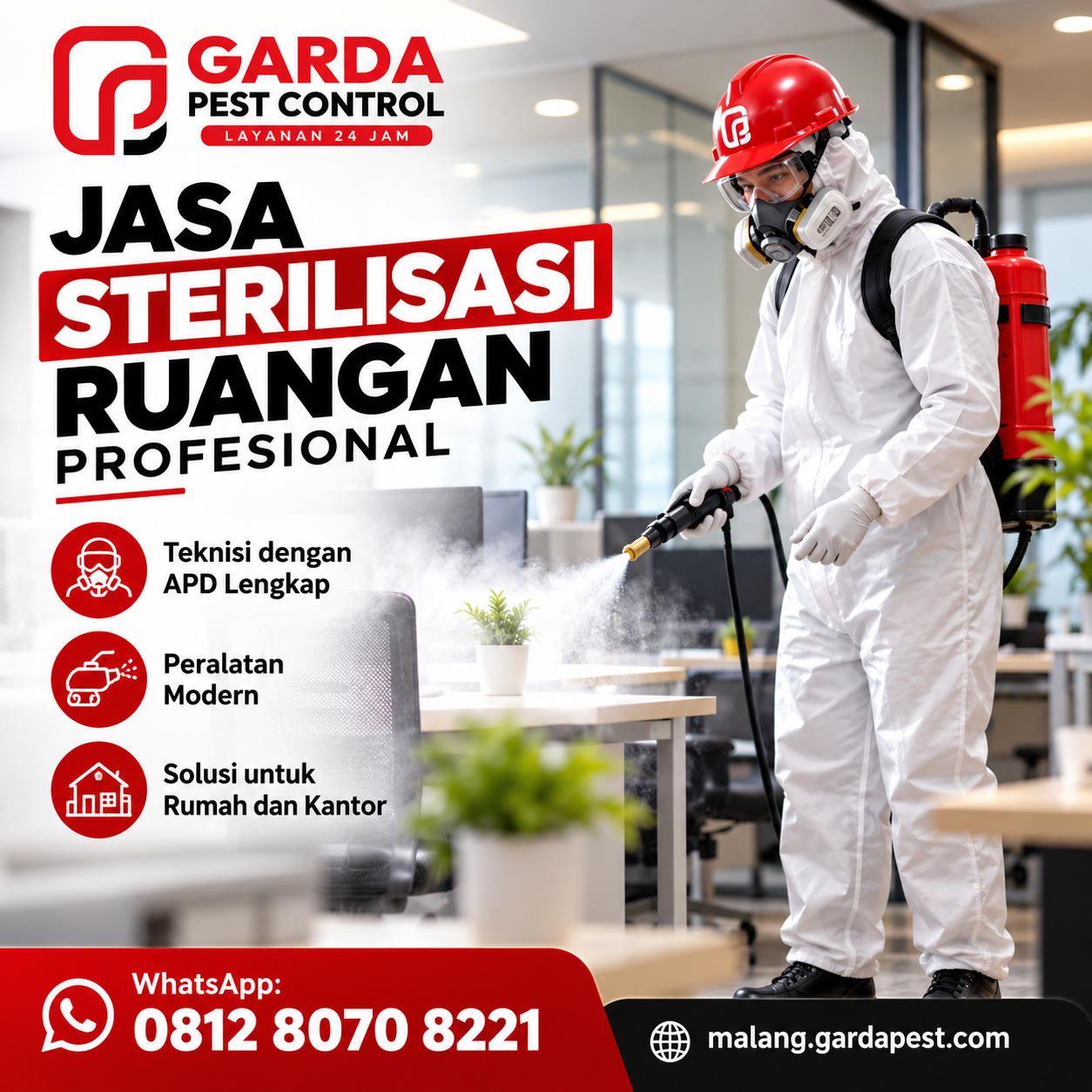 Jasa Sterilisasi Ruangan Malang untuk Rumah dan Kantor
